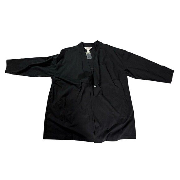 Isaac Mizrahi Elements 4x Black Single Button Frnt Sweater Cardigan A465895 NWOT - Picture 4 of 14